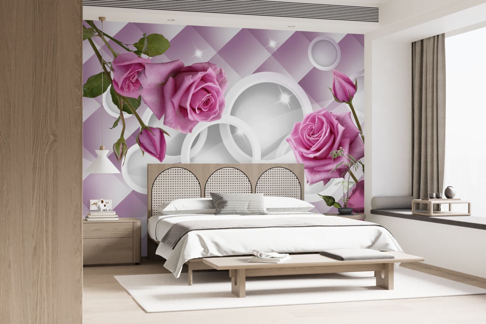 Fototapeta orgovánové ruže na nejednoznačnom pozadí