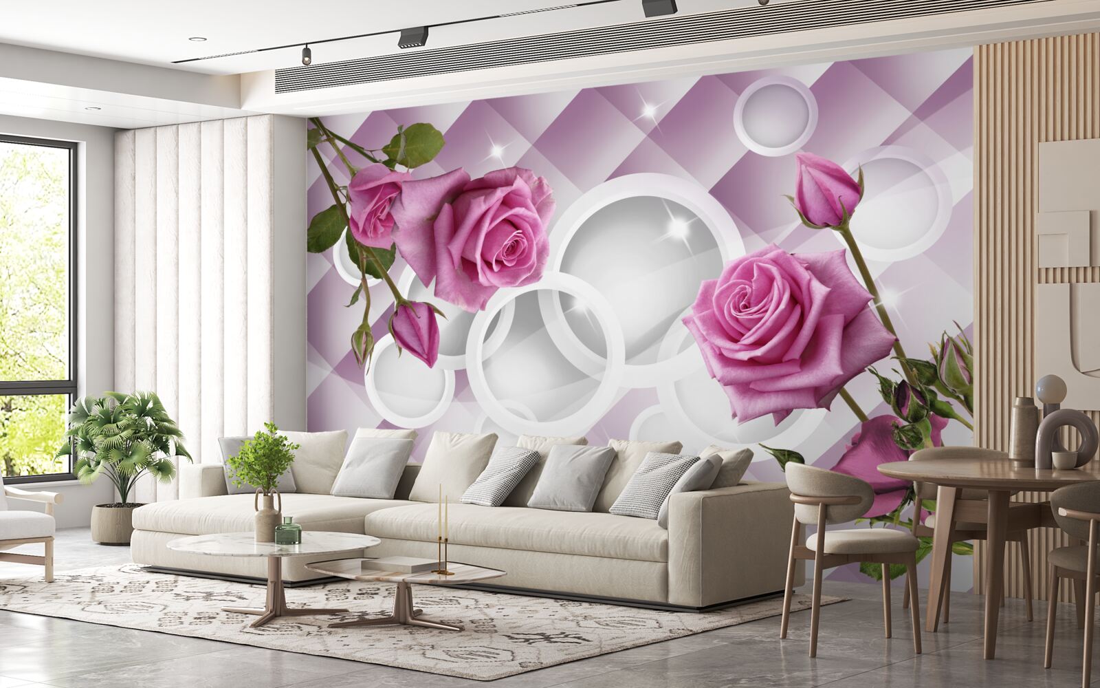 Fototapeta orgovánové ruže na nejednoznačnom pozadí