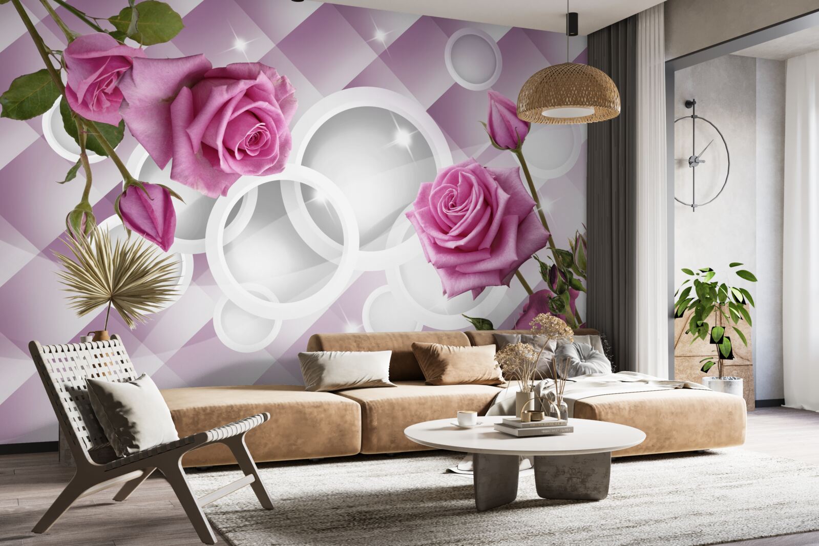 Fototapeta orgovánové ruže na nejednoznačnom pozadí