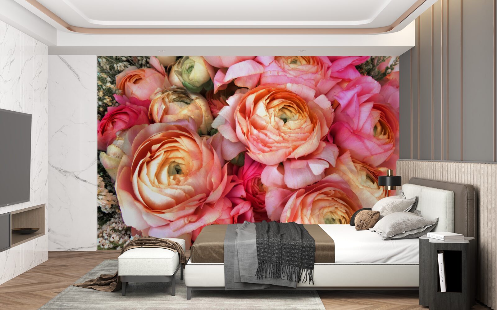 Fototapeta pivonky so širokou škálou farieb