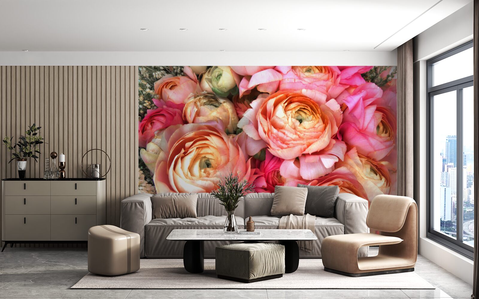 Fototapeta pivonky so širokou škálou farieb