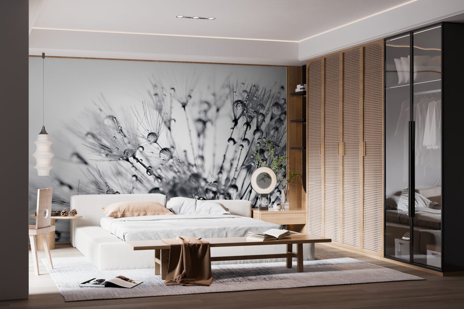 Fototapeta kvapky rosy na púpave