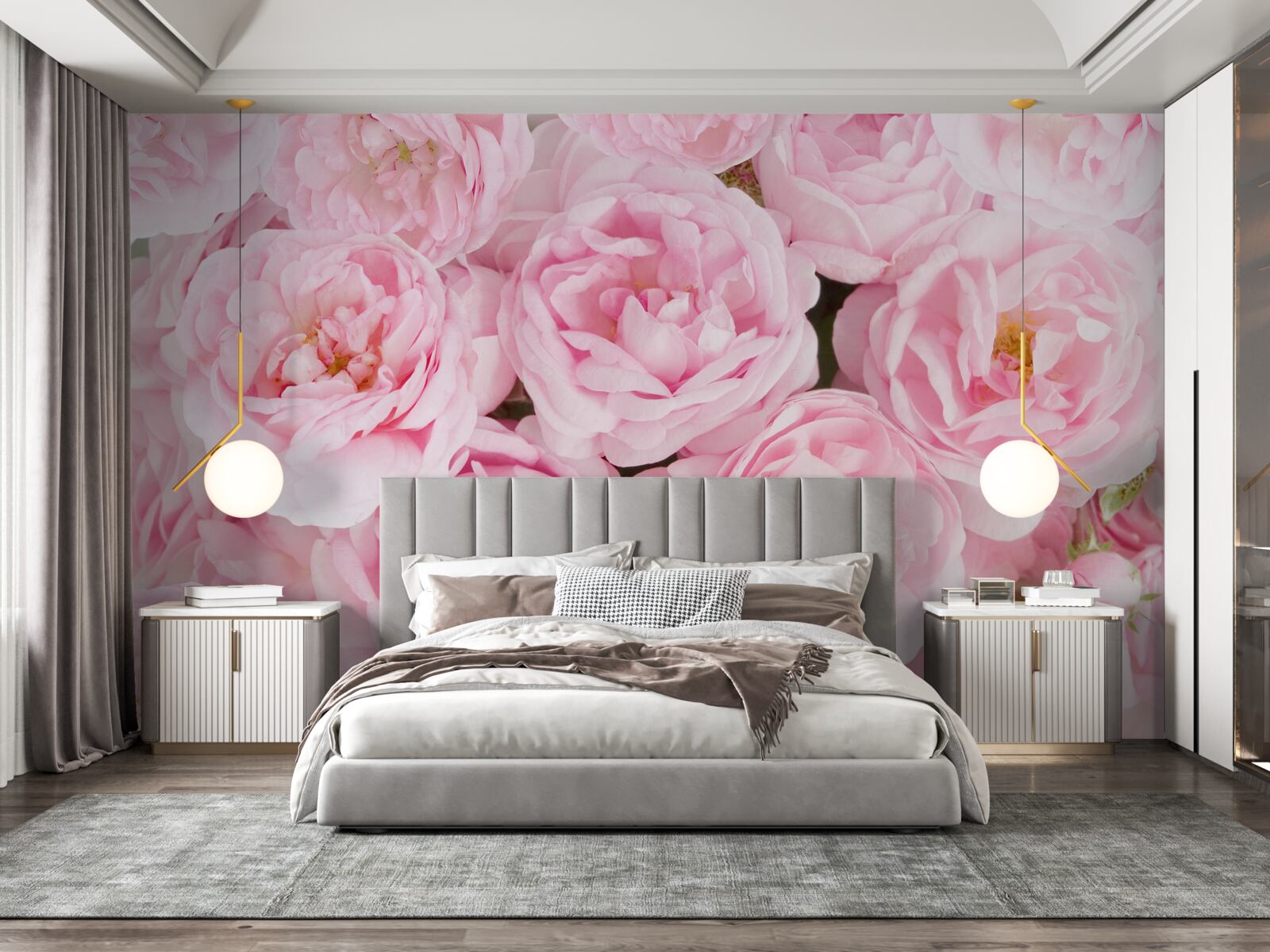 Fototapeta ružové ruže zhromaždené v čajovej kytici