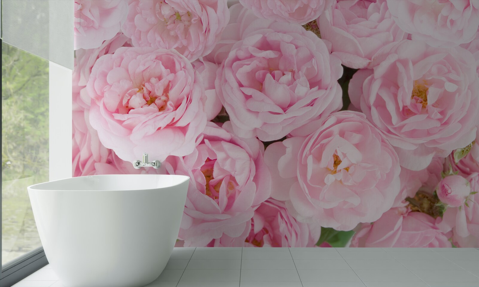 Fototapeta ružové ruže zhromaždené v čajovej kytici