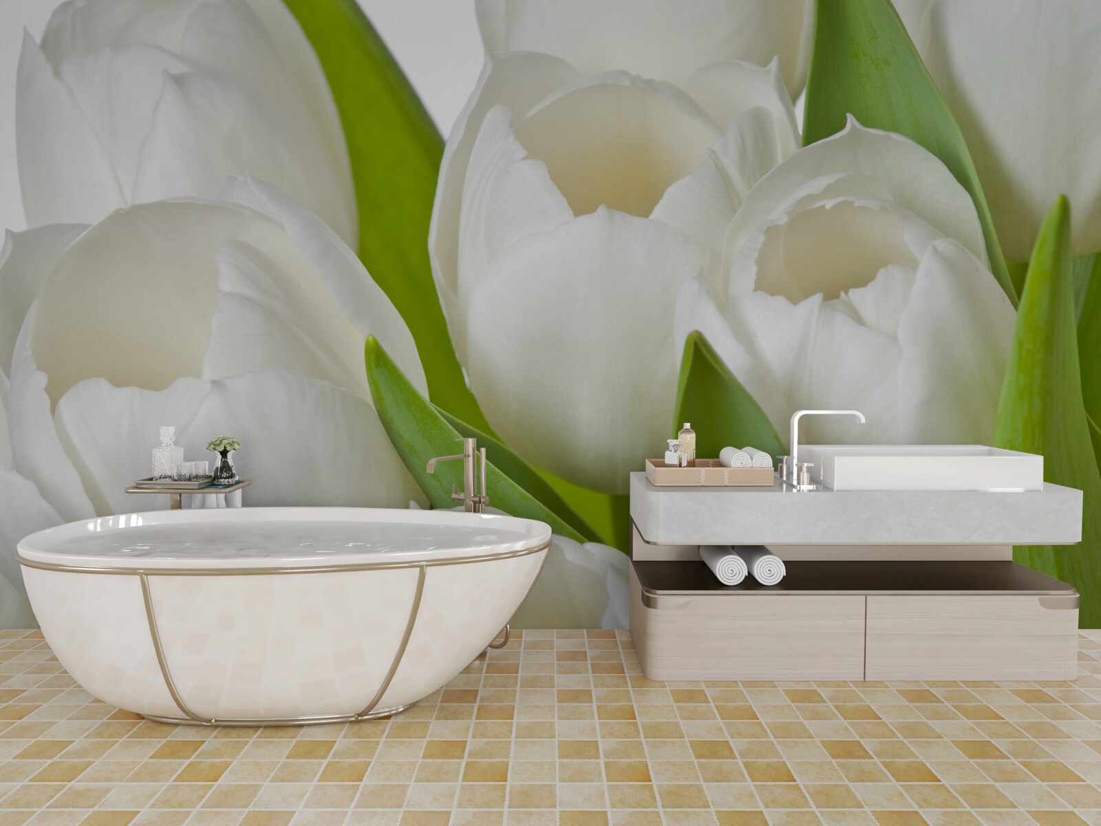 Fototapeta nádherné svetlé tulipány