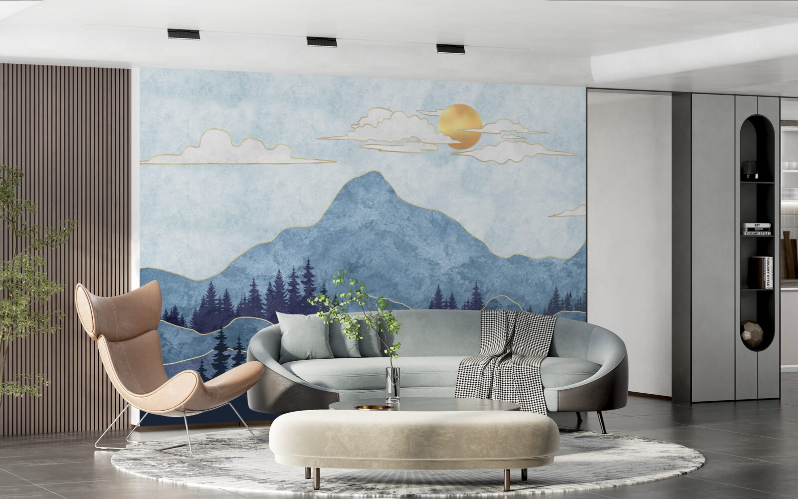 Fototapeta zimné hory pod studeným slnkom