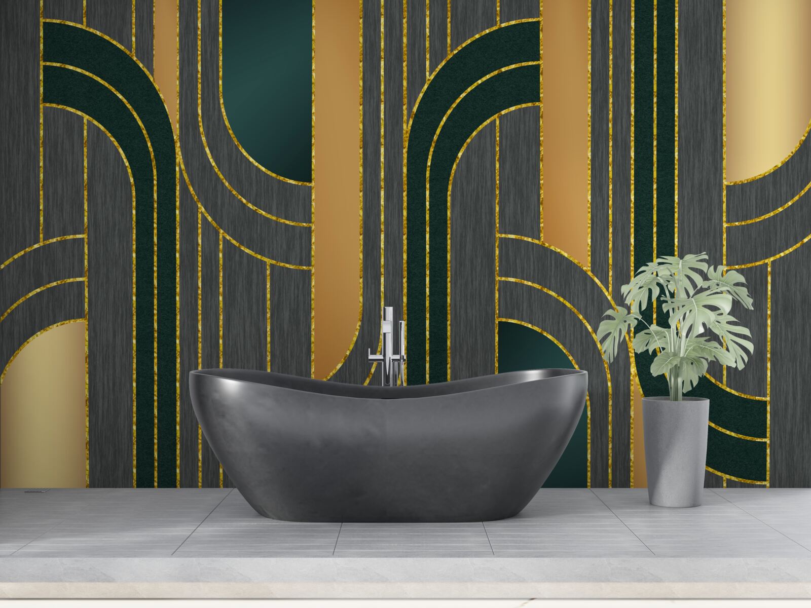 Fototapeta tmavé čiary, neustále a plynulo prechádzajúce jedna do druhej