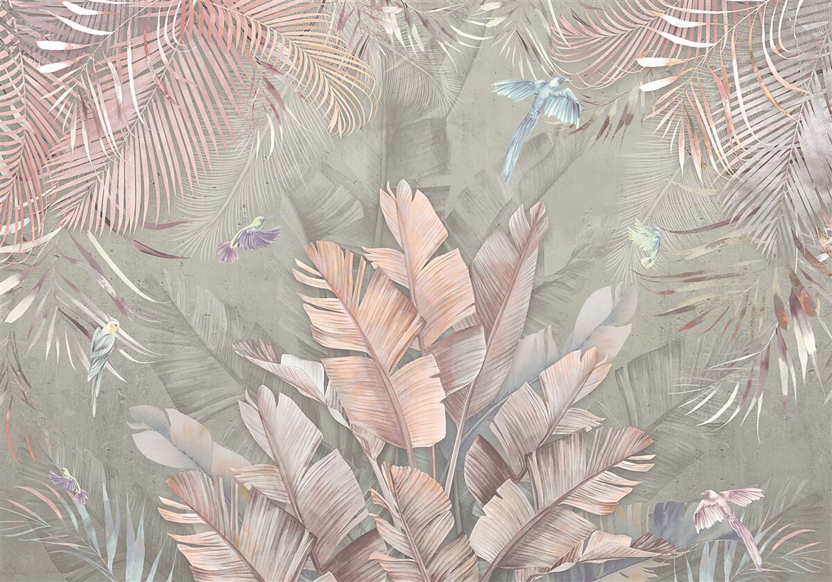 Fototapeta trópy s jemným ružovým odtieňom