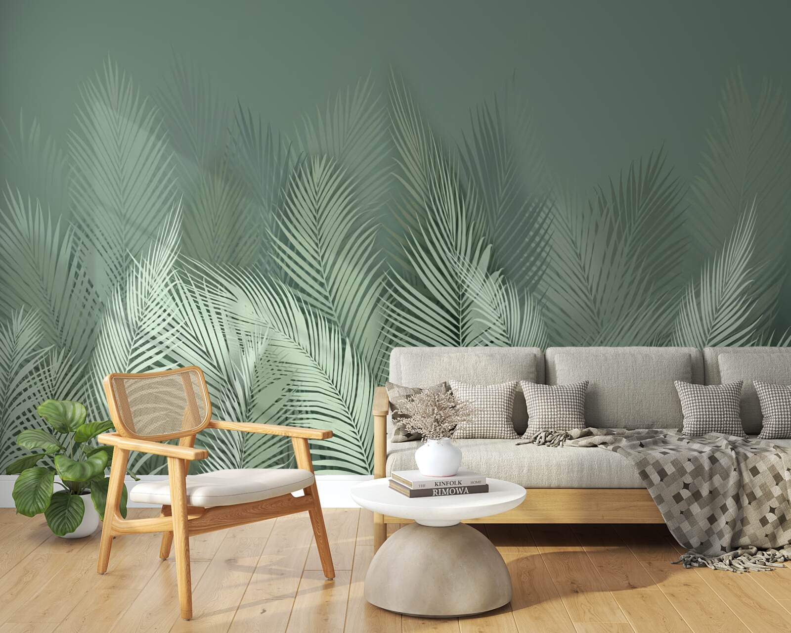 Fototapeta zelené palmové listy