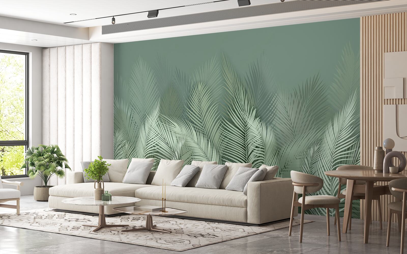 Fototapeta zelené palmové listy