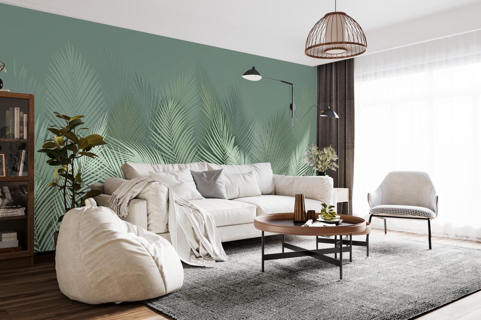 Fototapeta zelené palmové listy