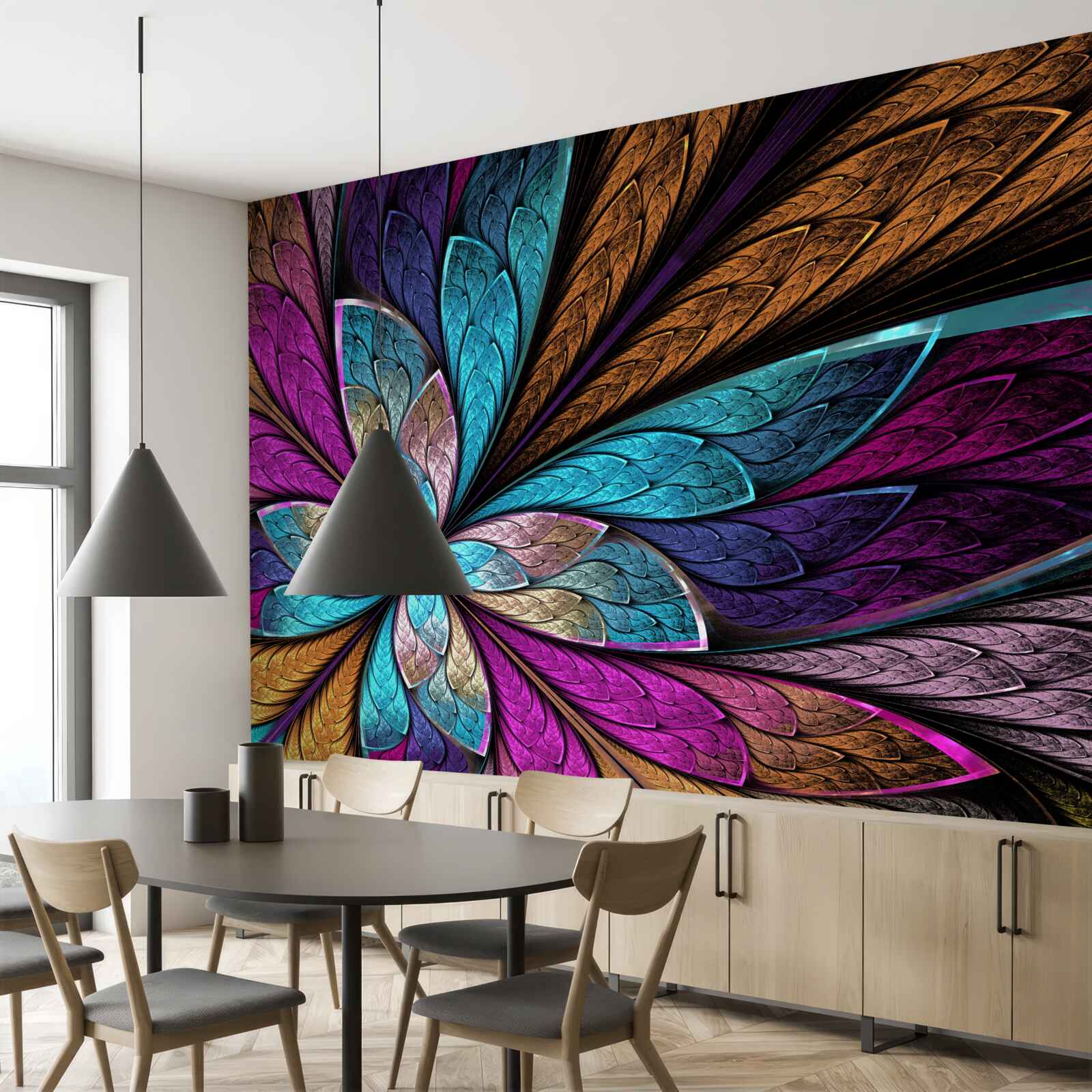 Fototapeta mozaika z abstraktných okvetných lístkov