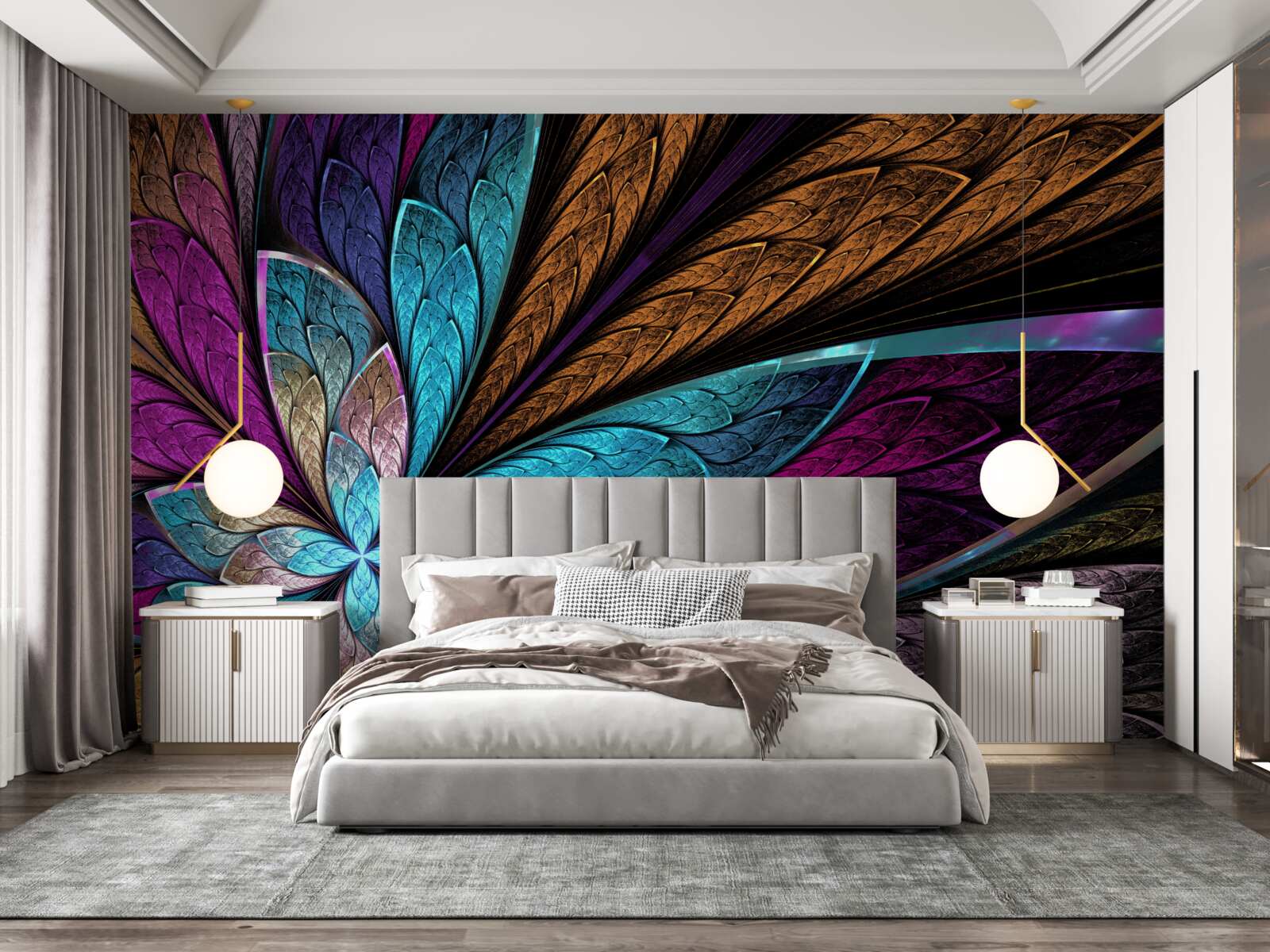 Fototapeta mozaika z abstraktných okvetných lístkov