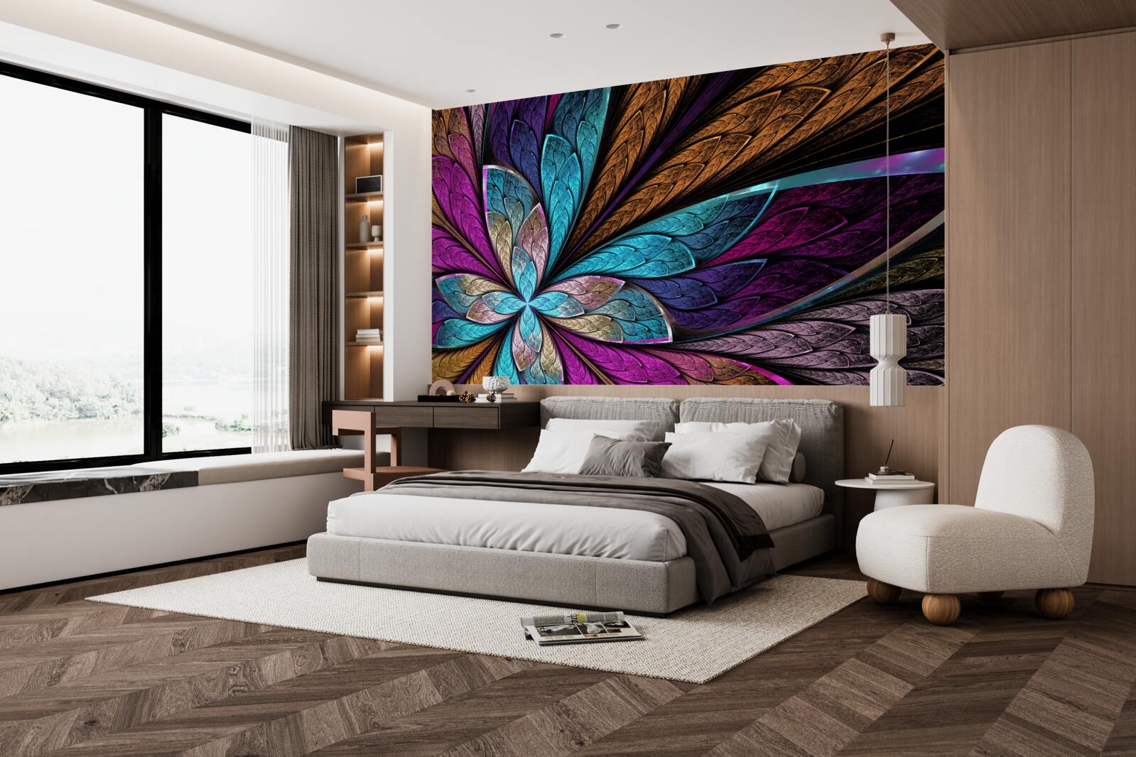 Fototapeta mozaika z abstraktných okvetných lístkov