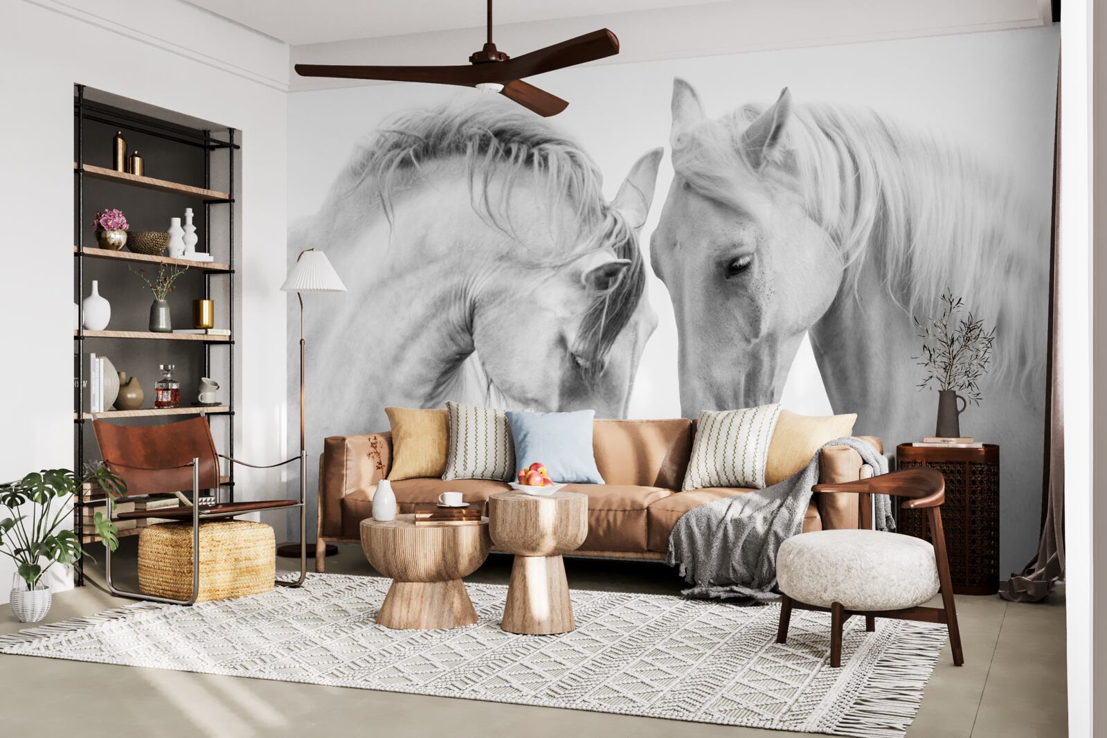 Fototapeta biele kone komunikujú