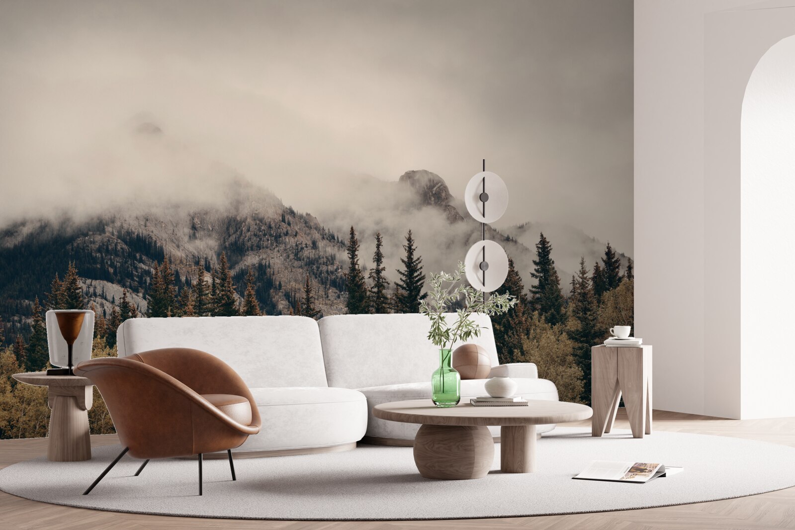 Fototapeta vysoké hory sú pokryté hmlou