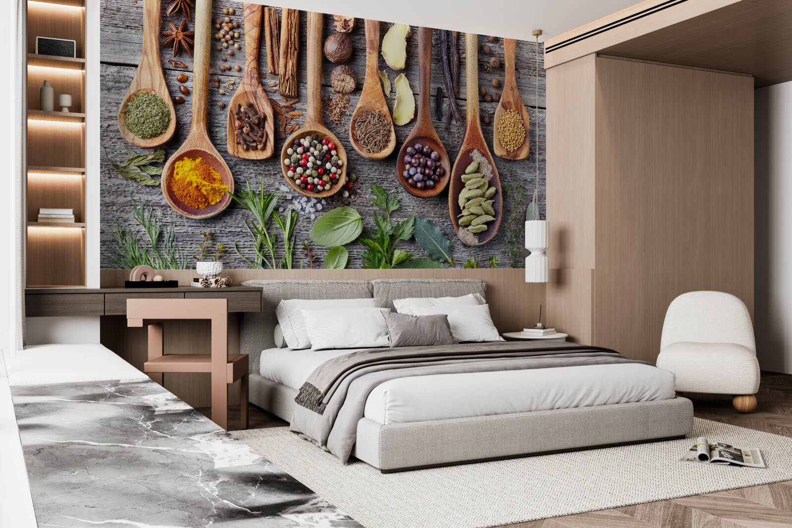 Fototapeta viacfarebné korenie vyžarujúce arómu