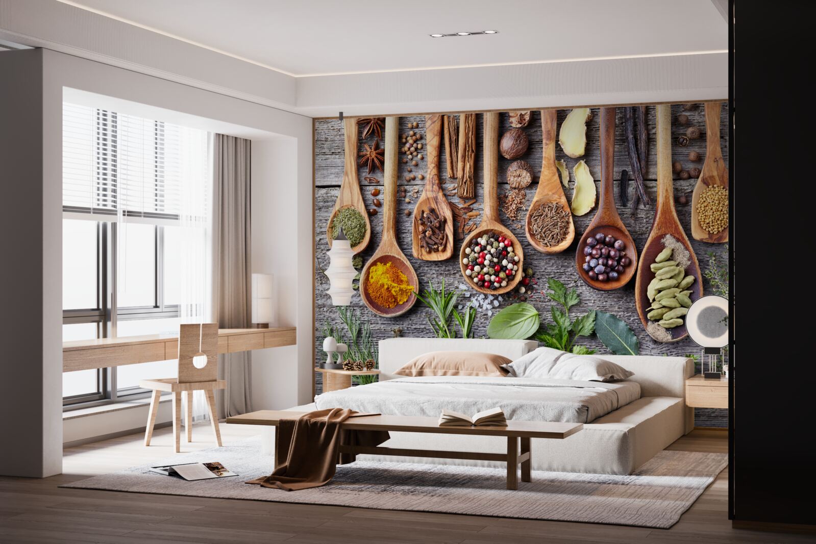 Fototapeta viacfarebné korenie vyžarujúce arómu