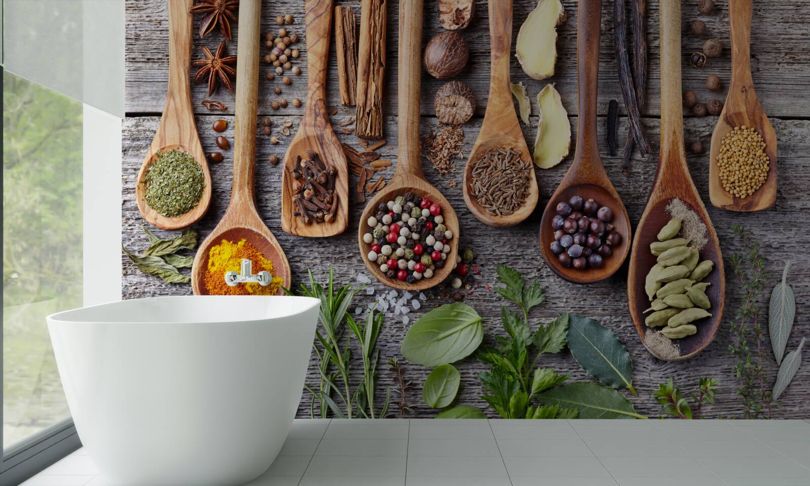 Fototapeta viacfarebné korenie vyžarujúce arómu