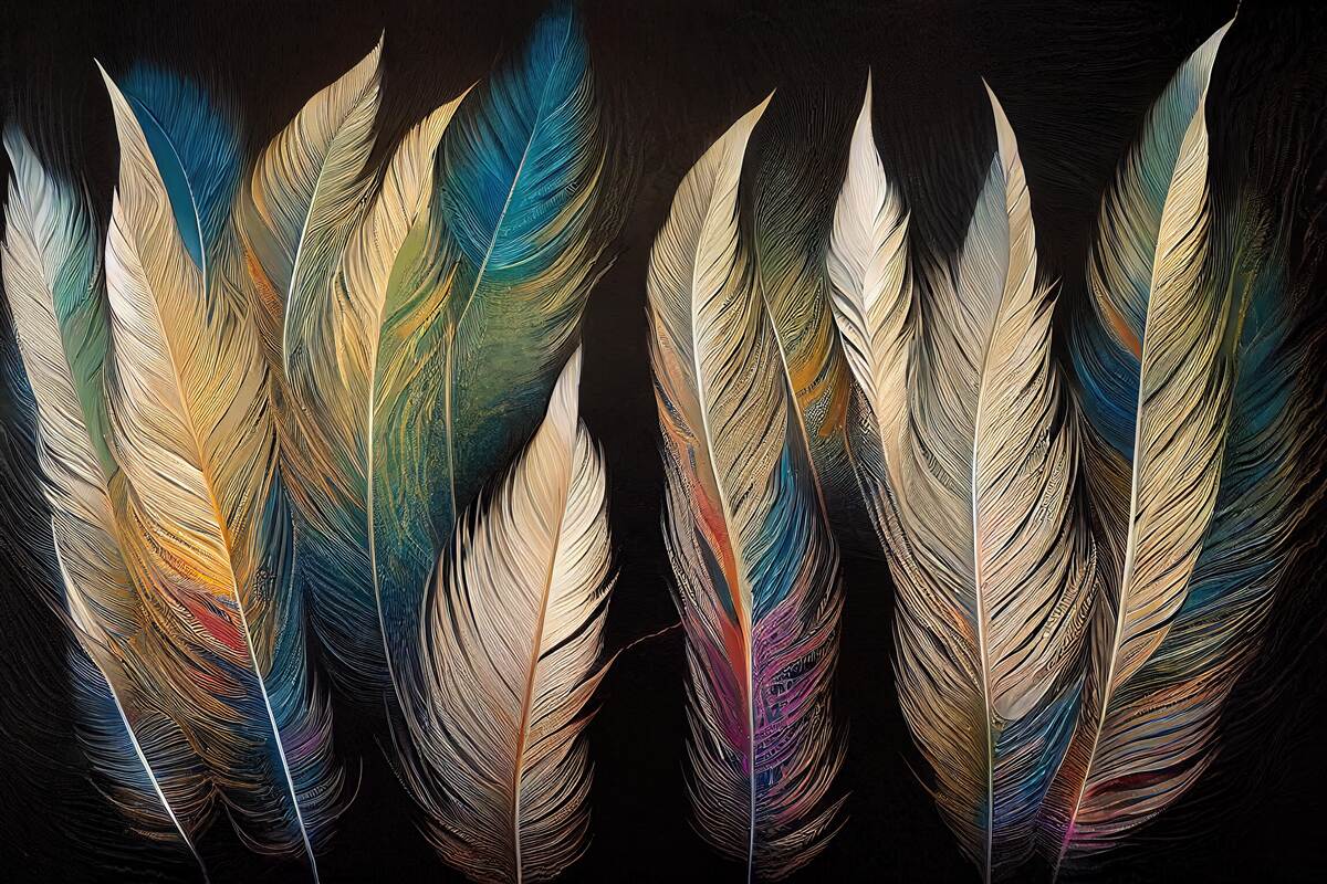 Fototapeta konštrukcia z vtáčieho peria