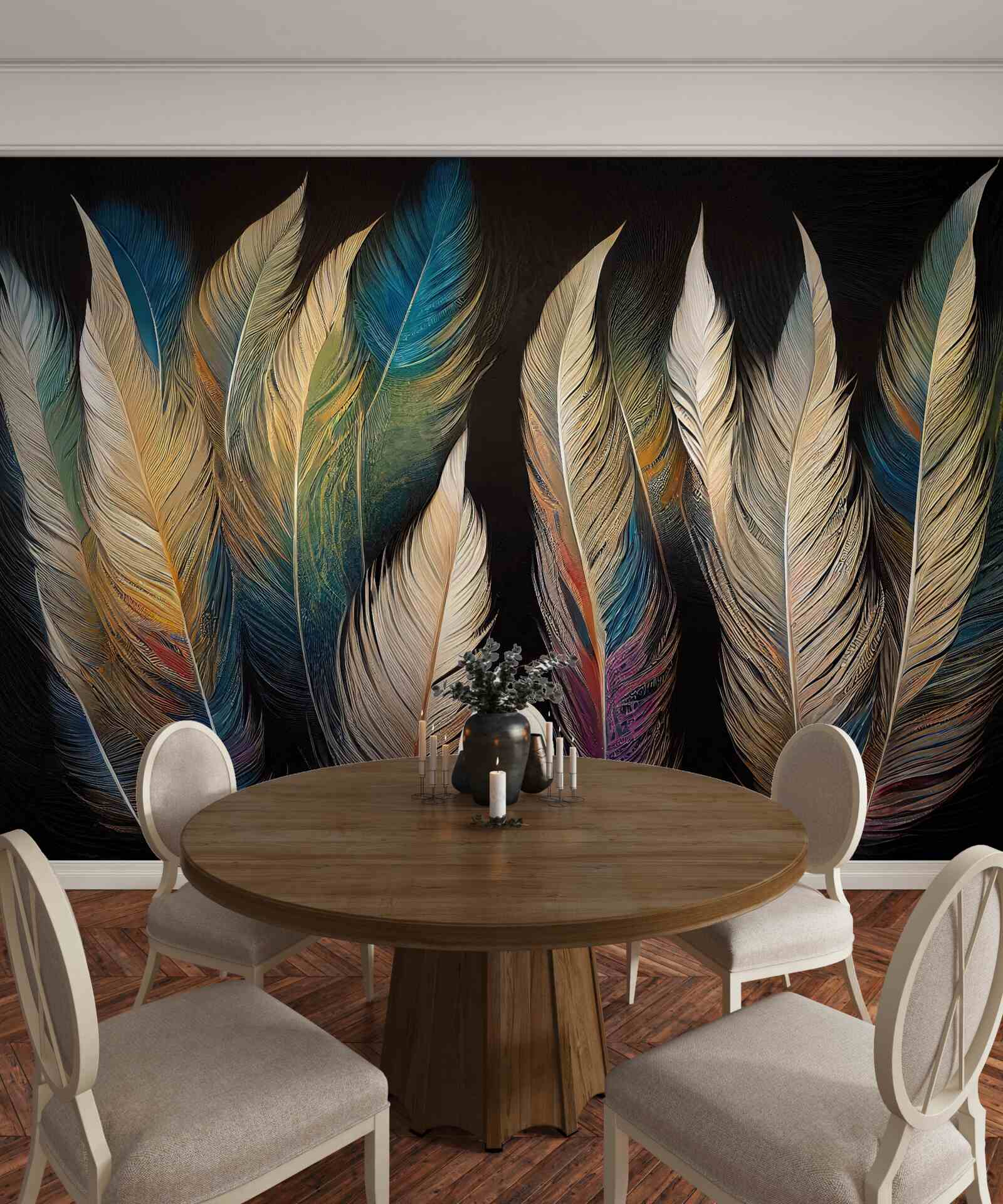 Fototapeta konštrukcia z vtáčieho peria