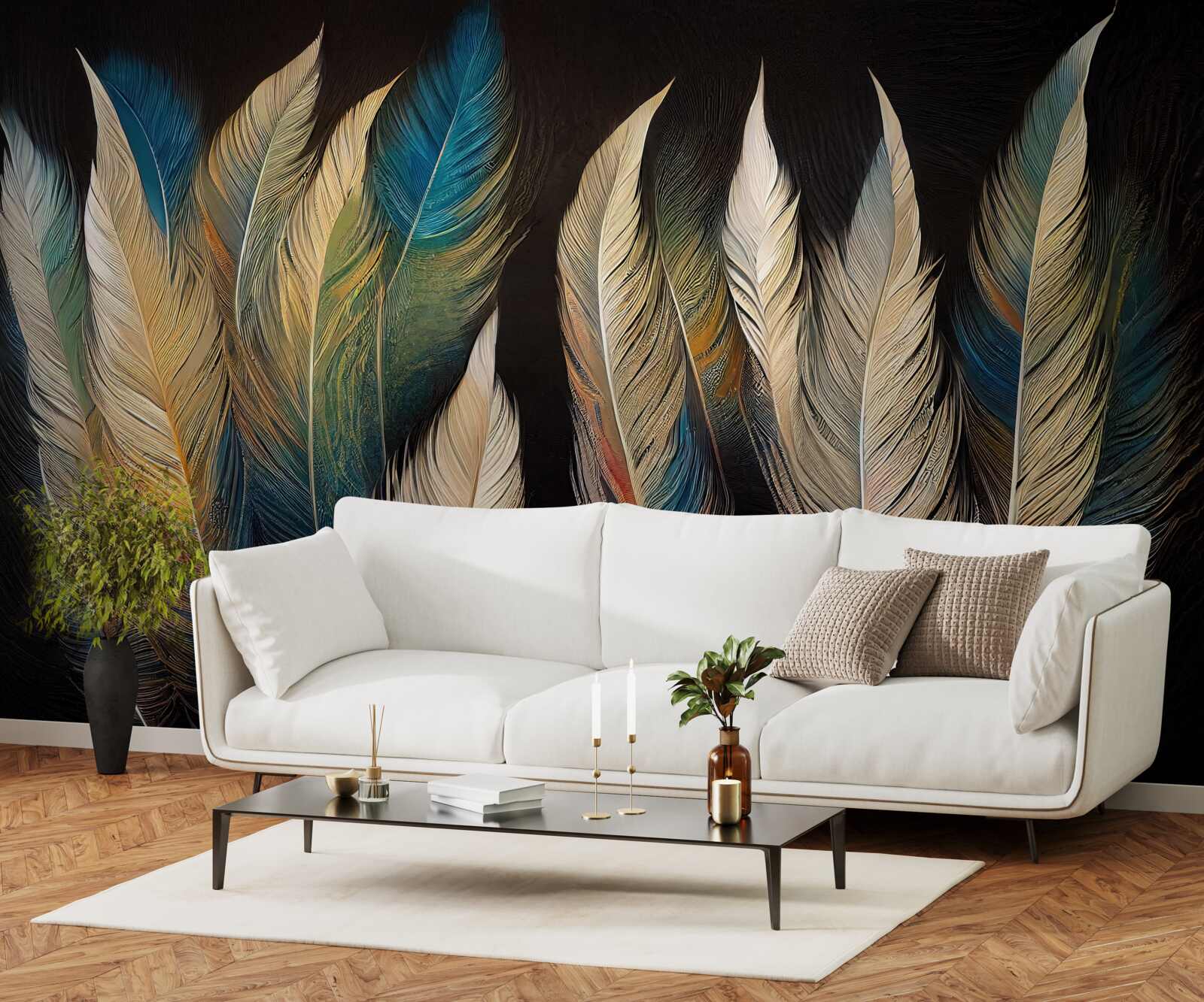 Fototapeta konštrukcia z vtáčieho peria