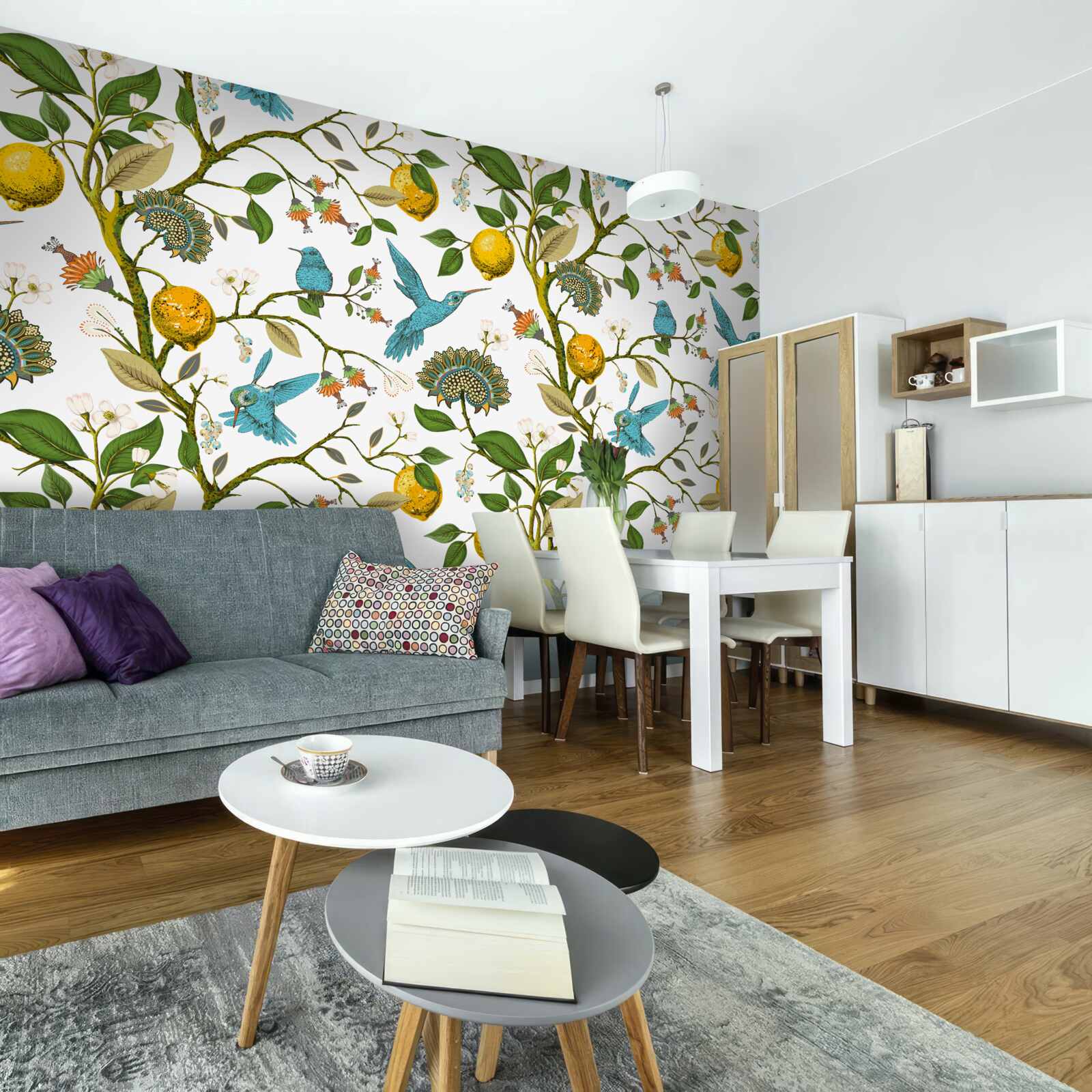 Fototapeta citróny a modré kolibríky