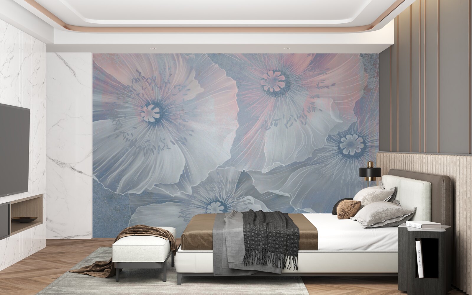 Fototapeta obrázok na pozadí s makom meniacim farbu ako chameleóny