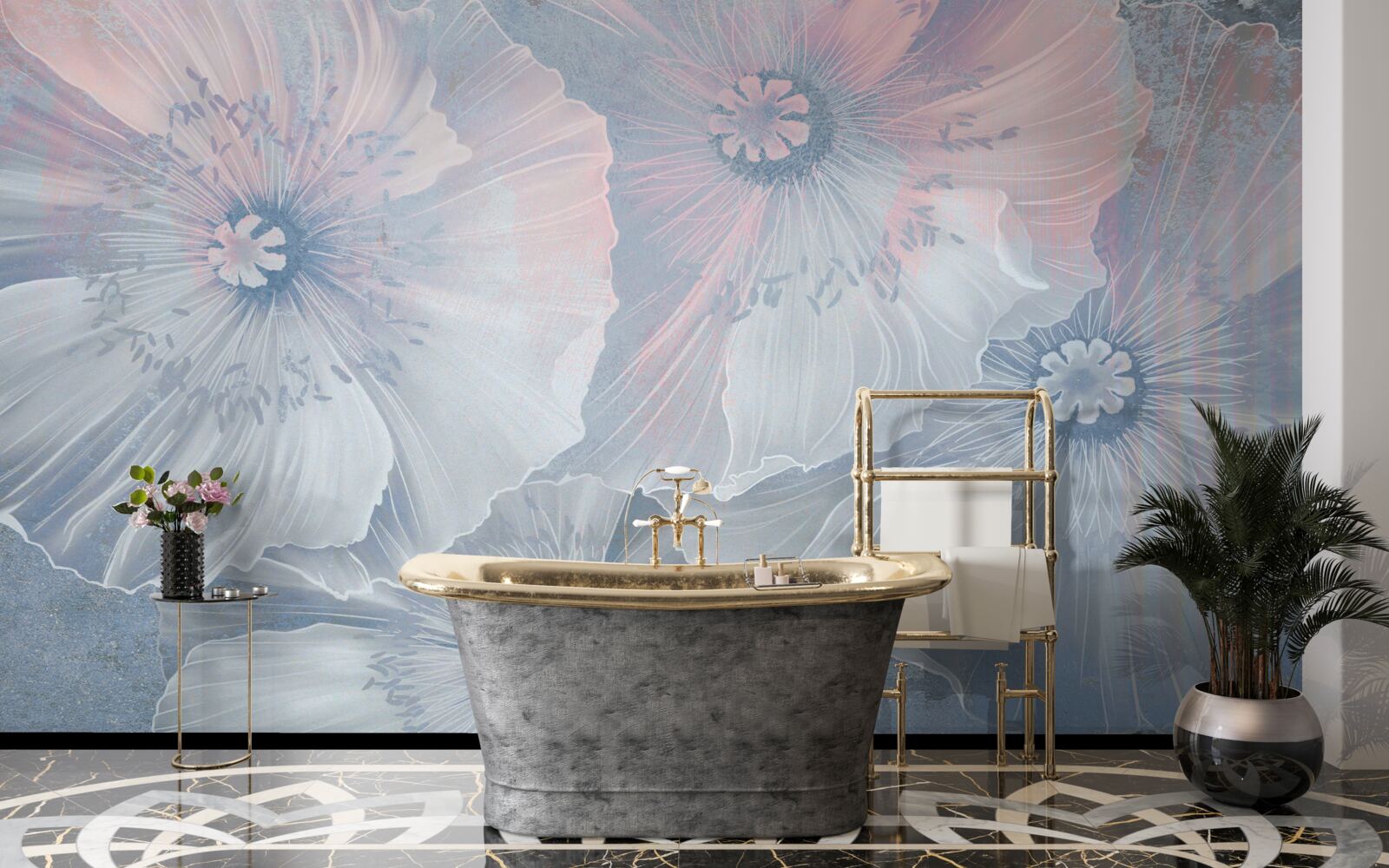 Fototapeta obrázok na pozadí s makom meniacim farbu ako chameleóny