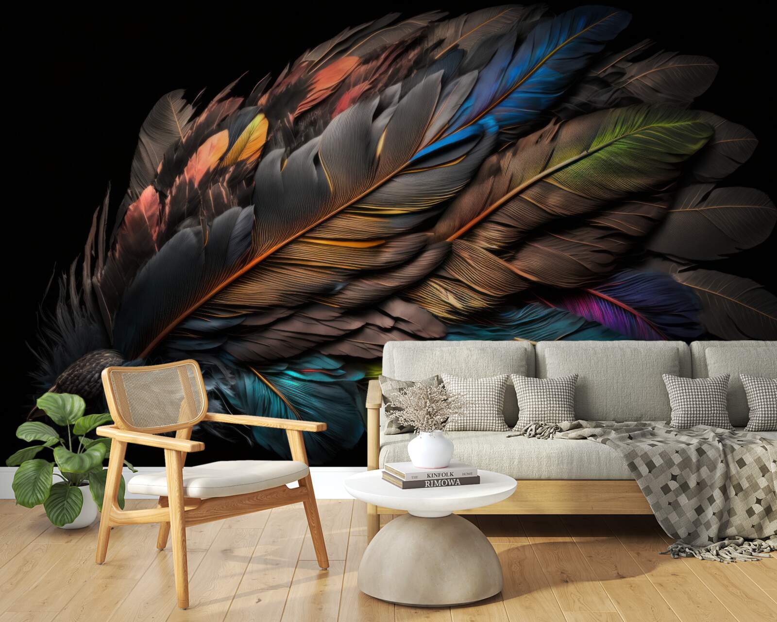 Fototapeta svetlá farba vtáčieho peria