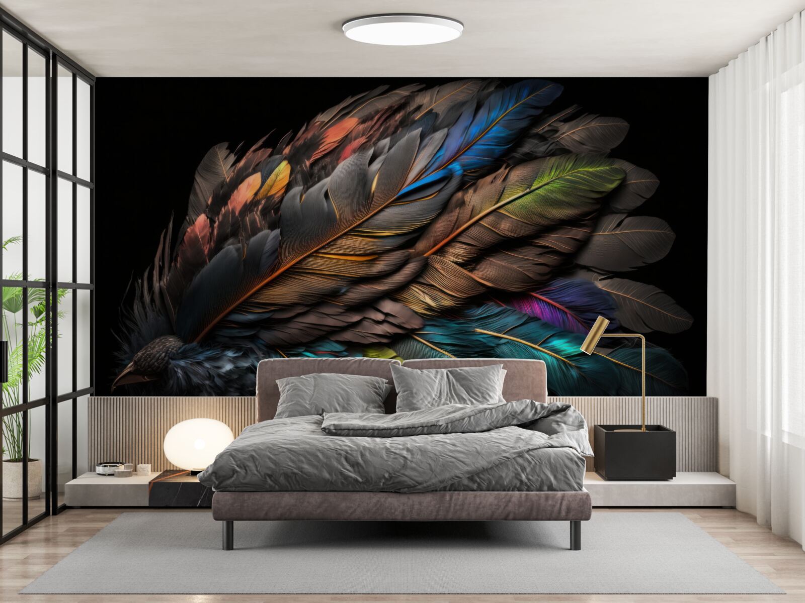 Fototapeta svetlá farba vtáčieho peria