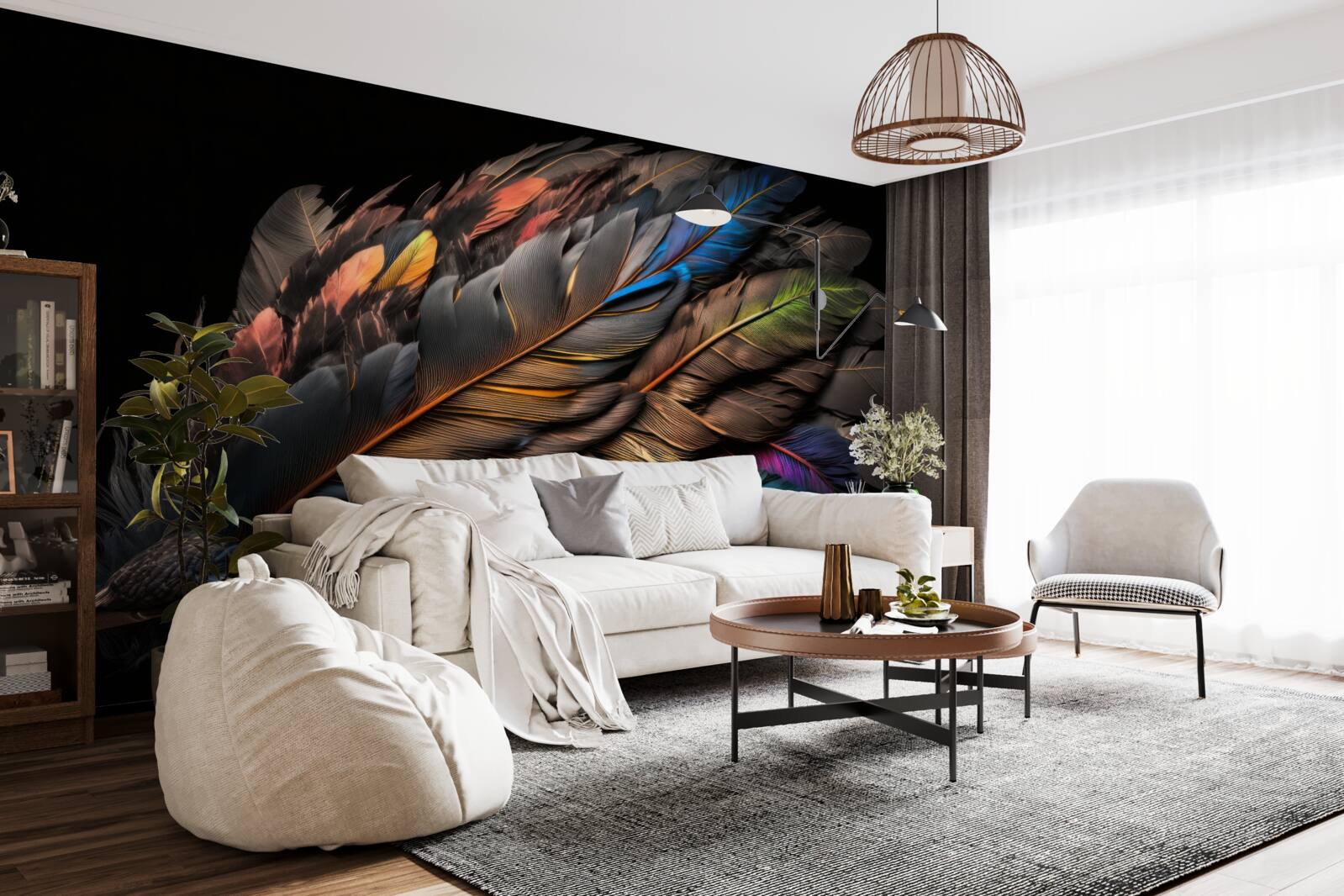 Fototapeta svetlá farba vtáčieho peria