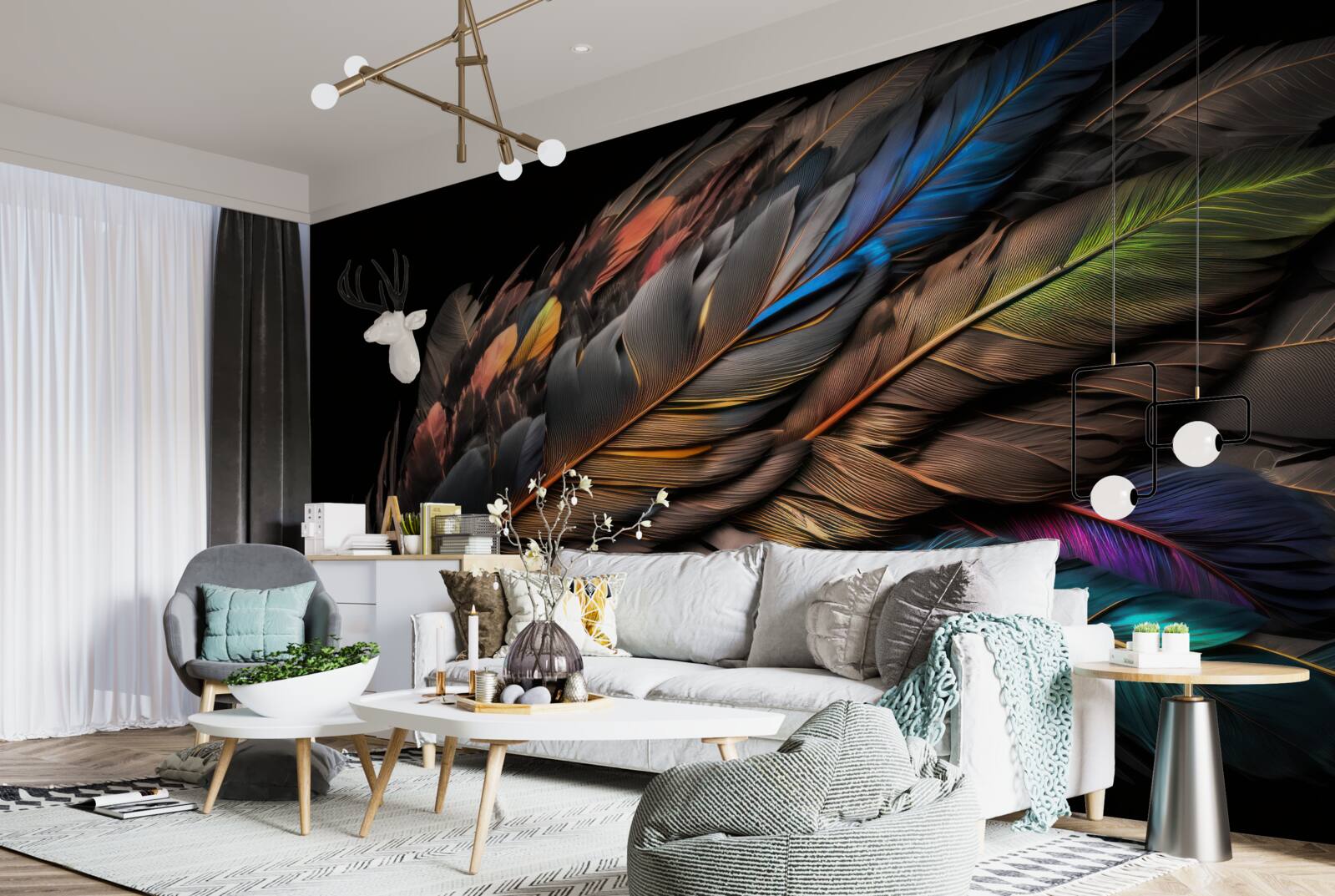 Fototapeta svetlá farba vtáčieho peria