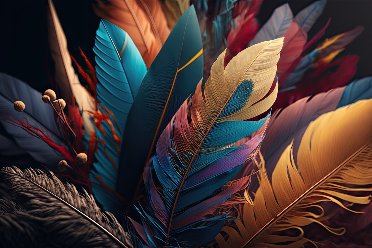 Fototapeta extravagantné abstraktné operenie