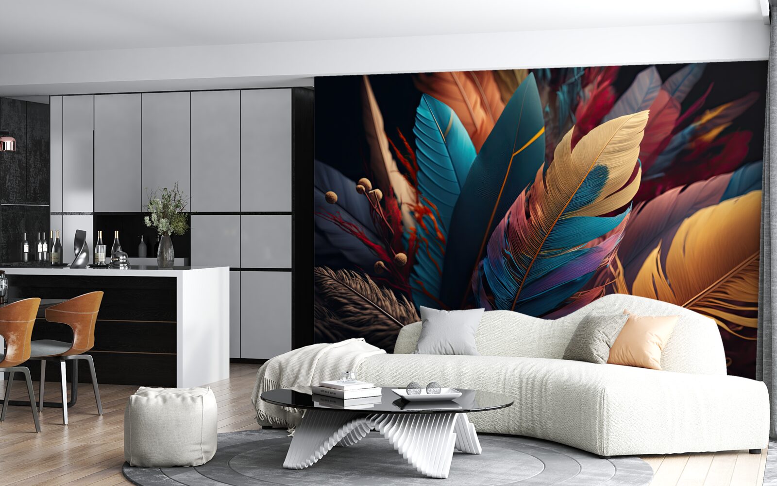 Fototapeta extravagantné abstraktné operenie