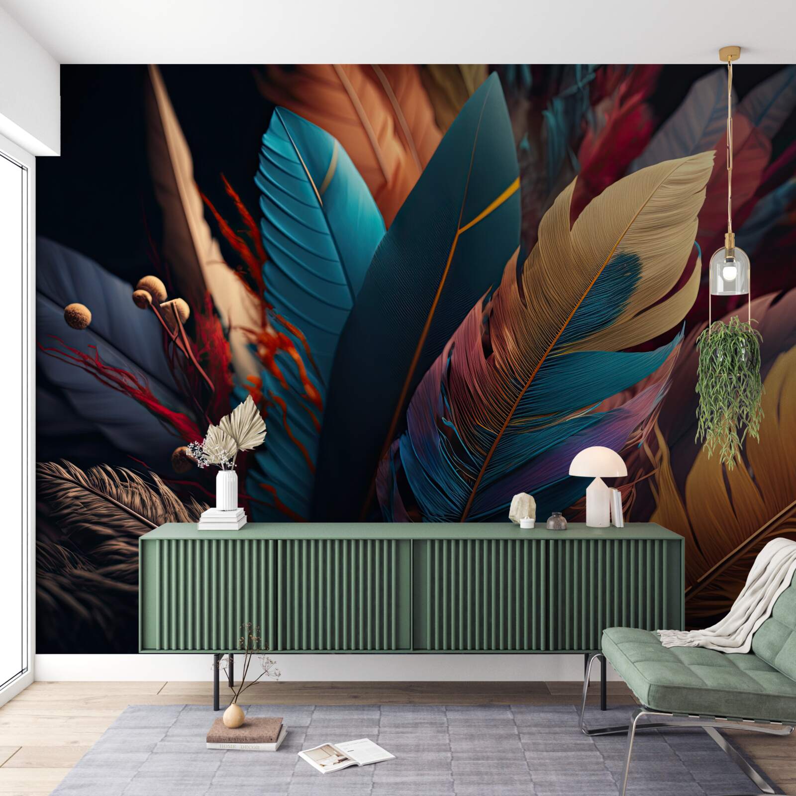 Fototapeta extravagantné abstraktné operenie