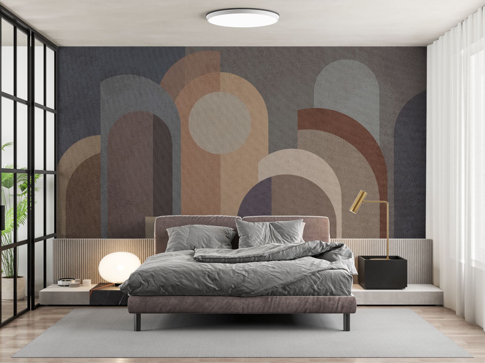 Fototapeta abstraktný obraz jesenného lesa za súmraku