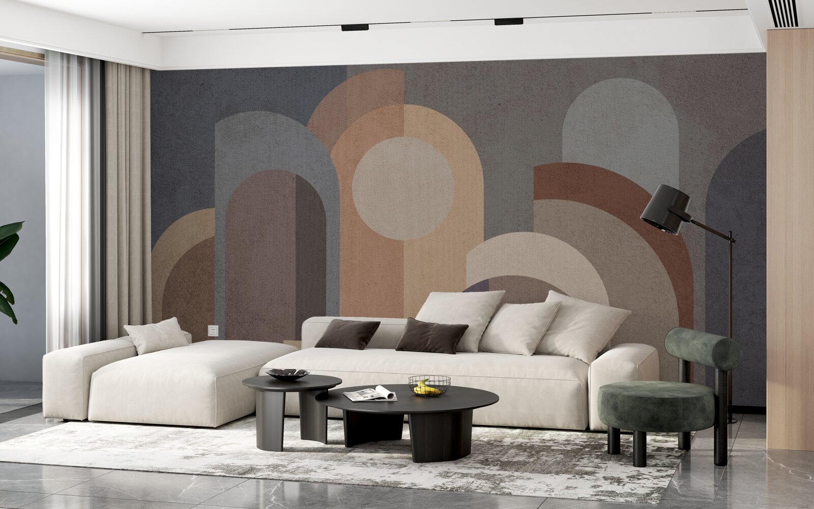 Fototapeta abstraktný obraz jesenného lesa za súmraku