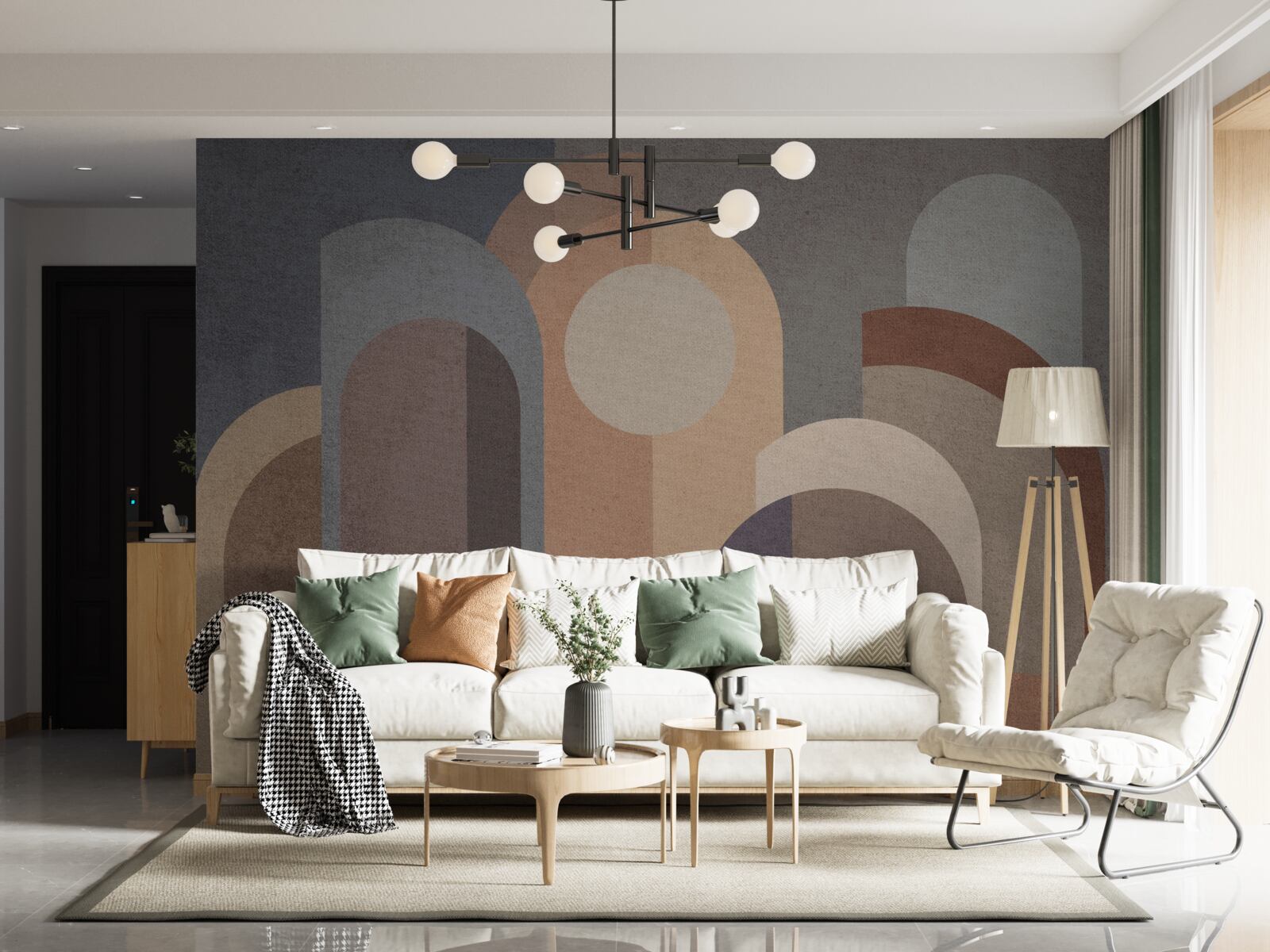 Fototapeta abstraktný obraz jesenného lesa za súmraku