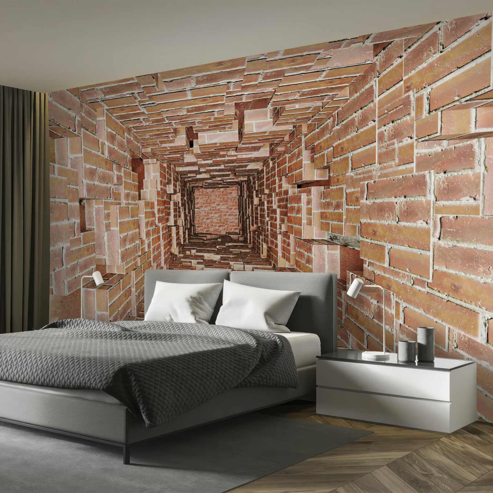 Fototapeta úzka tehlová studňa