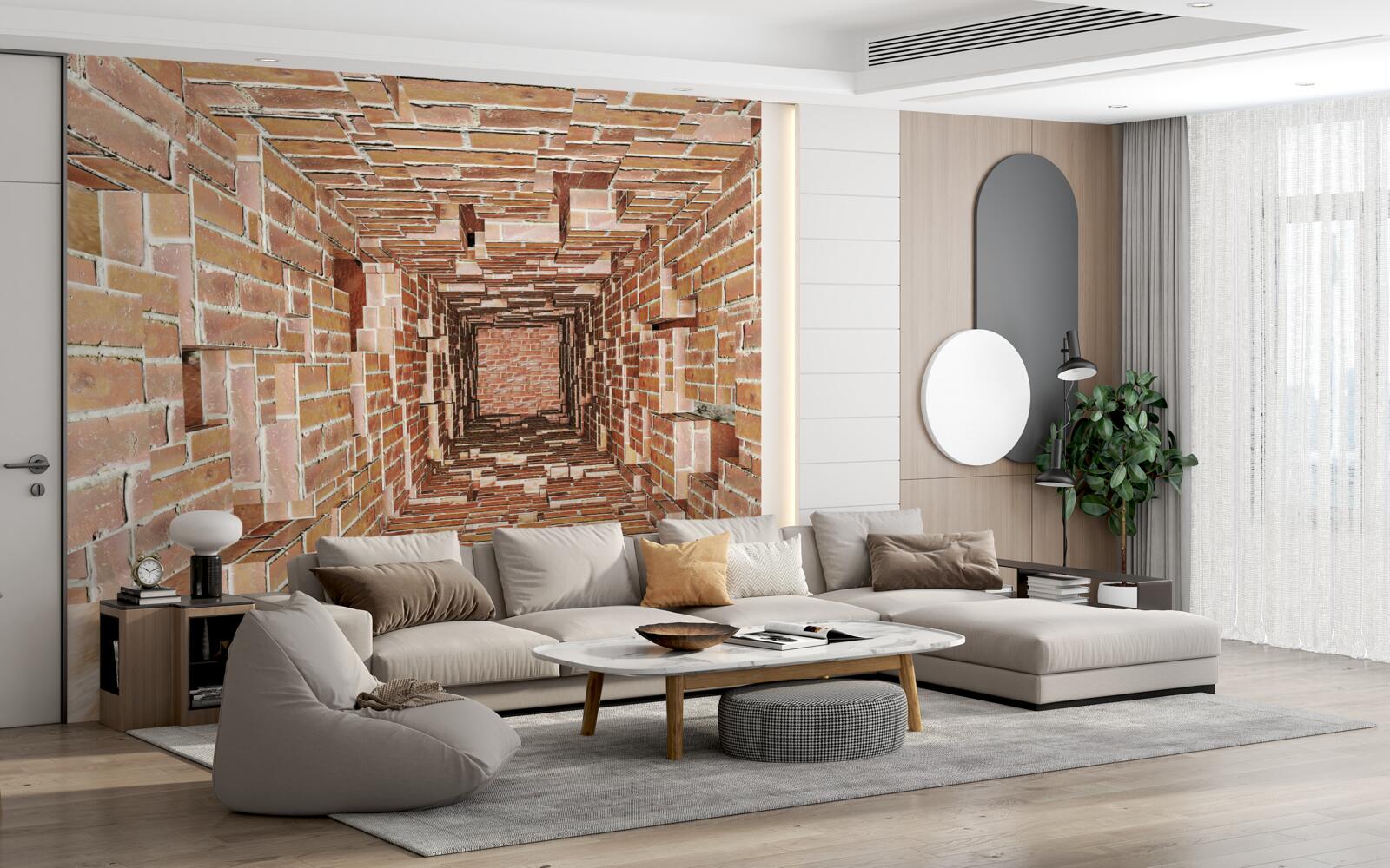 Fototapeta úzka tehlová studňa