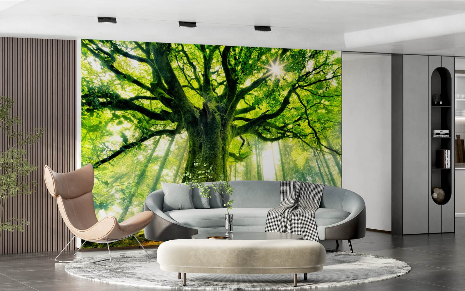 Fototapeta majestátny strom existencie víta východ slnka