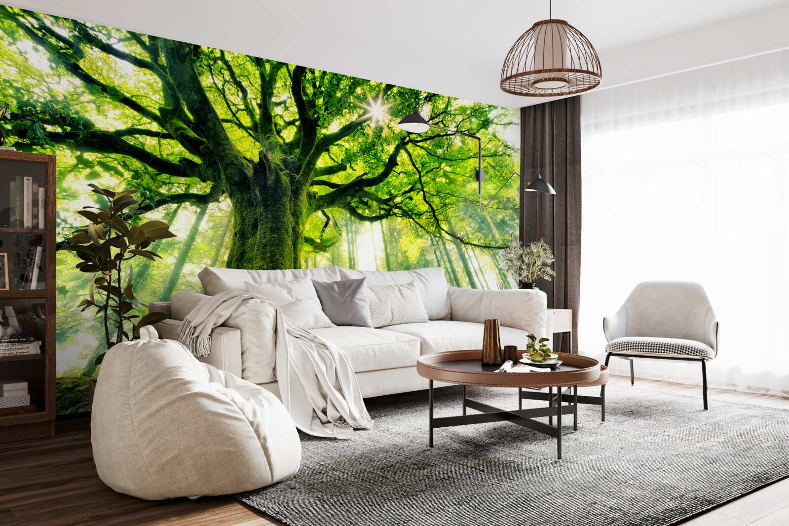 Fototapeta majestátny strom existencie víta východ slnka