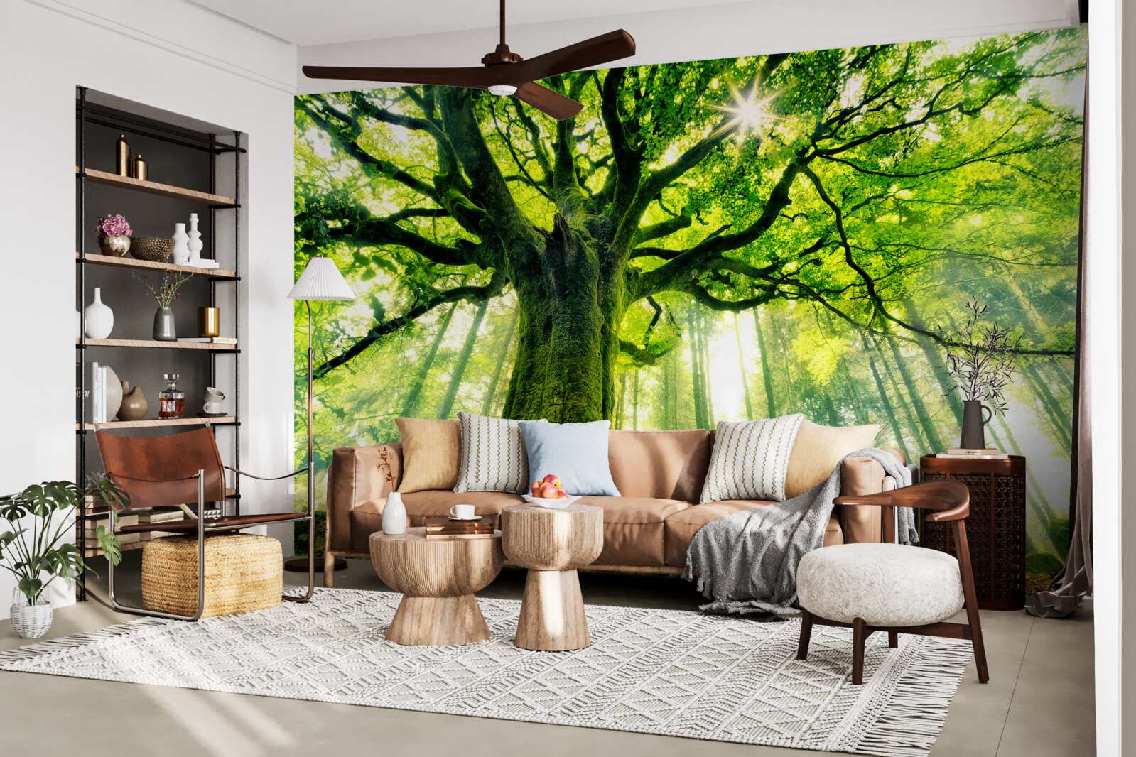 Fototapeta majestátny strom existencie víta východ slnka