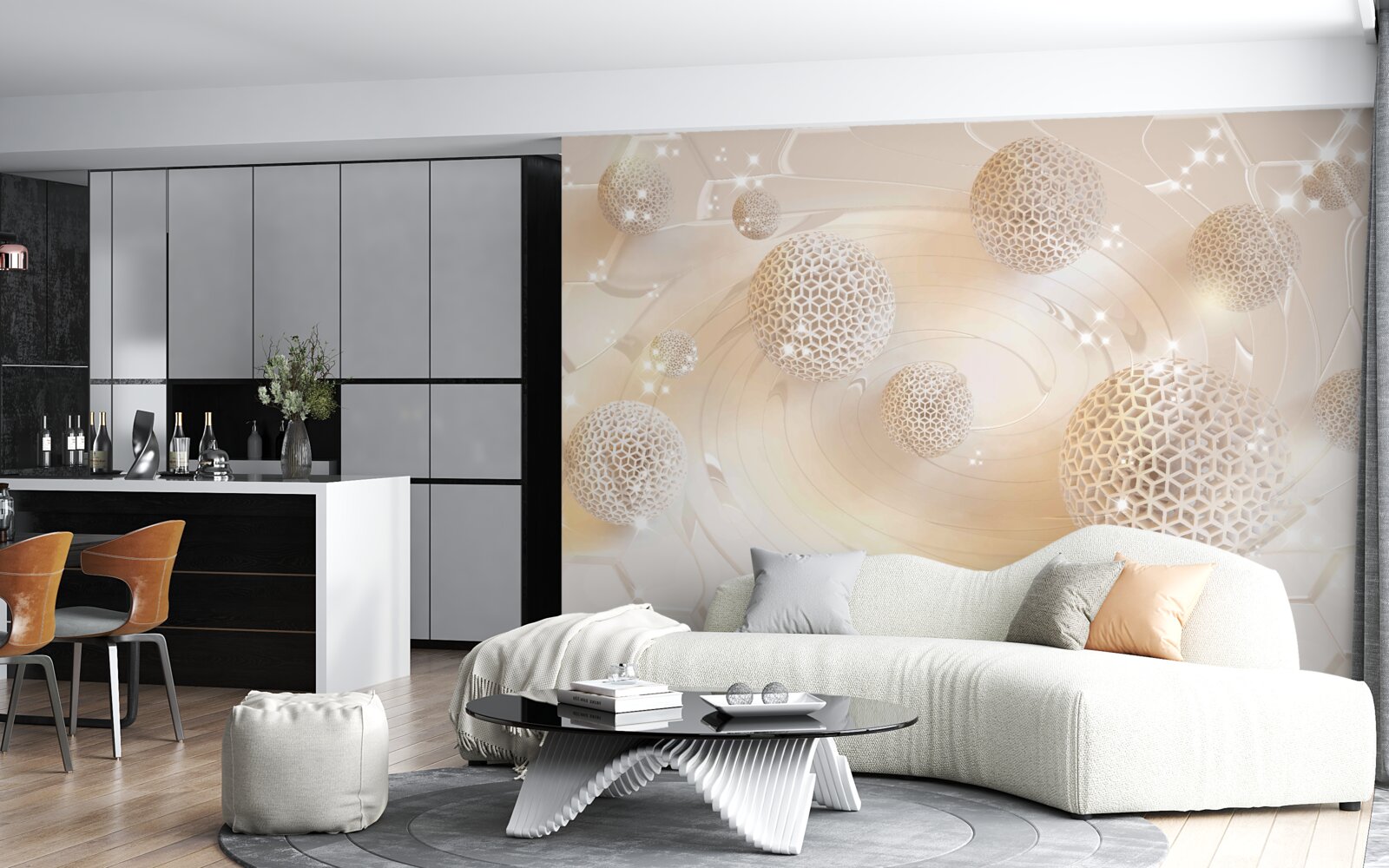 Fototapeta gule sa točia v zlatej žiare