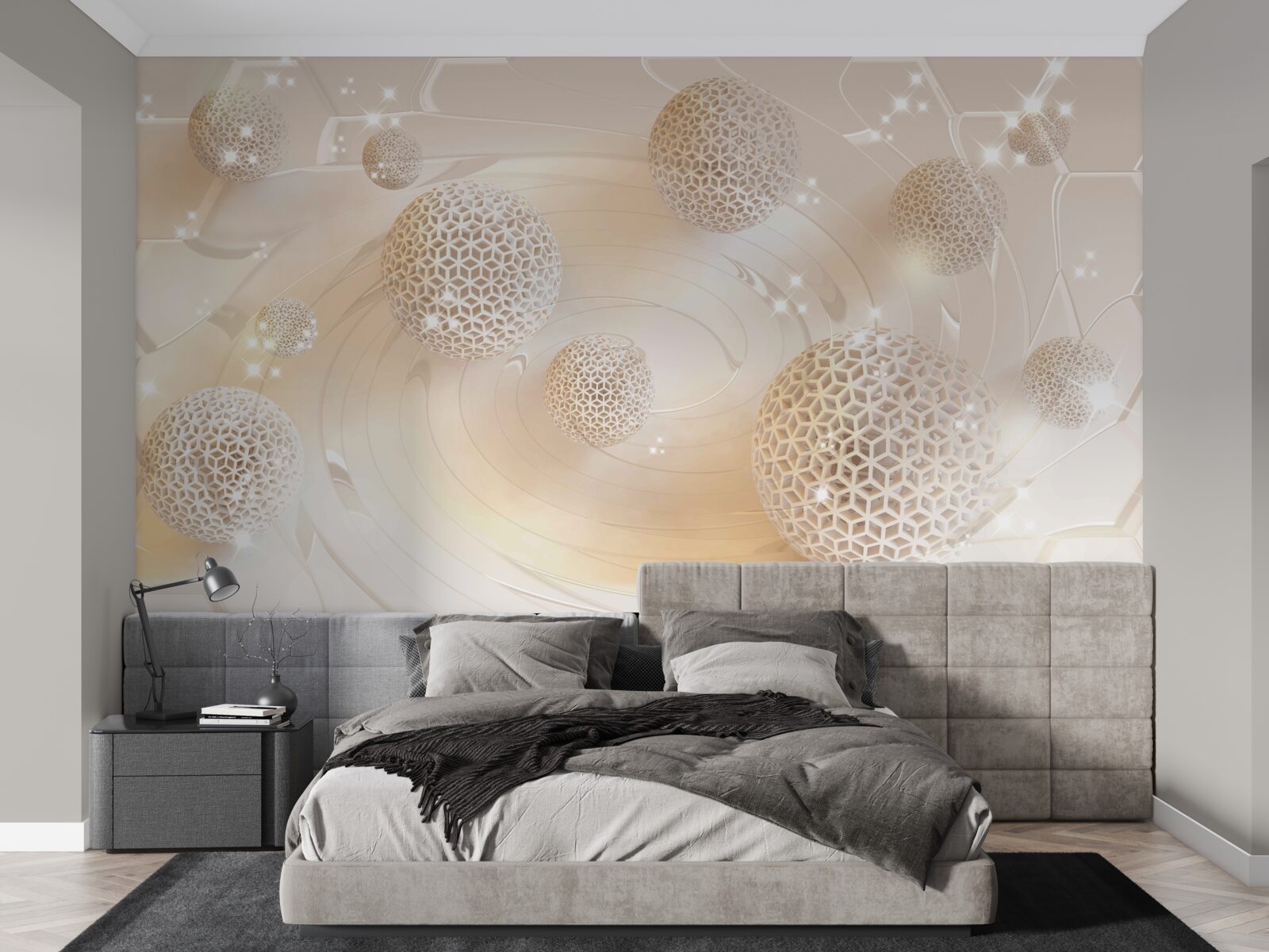 Fototapeta gule sa točia v zlatej žiare