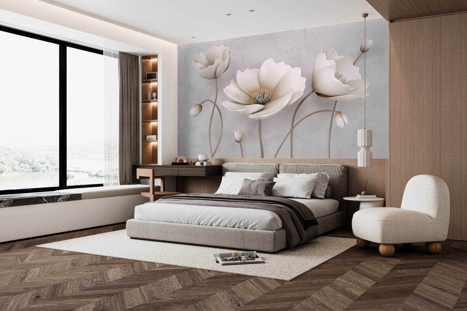 Fototapeta krásne snehobiele kvety