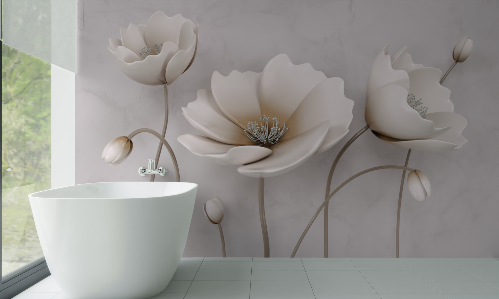 Fototapeta krásne snehobiele kvety