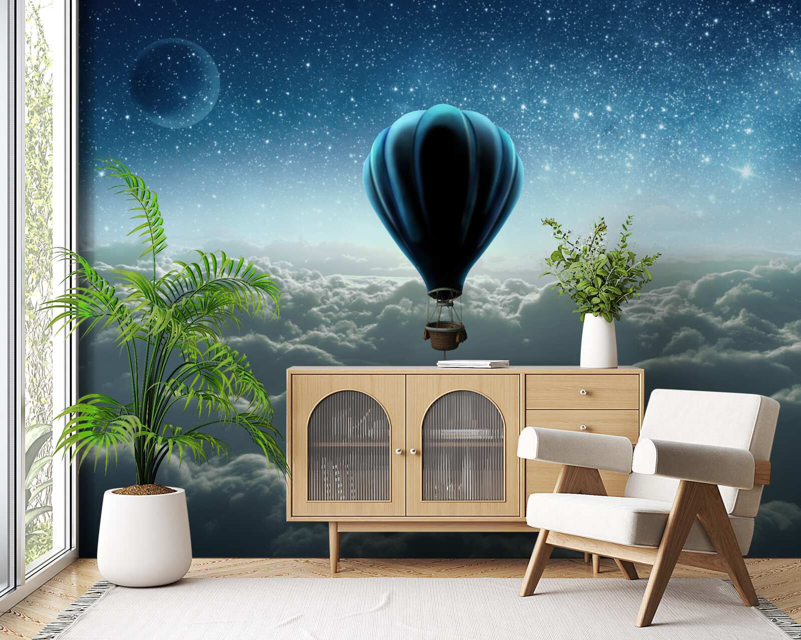 Fototapeta nebeská kupola s hviezdami na balóne