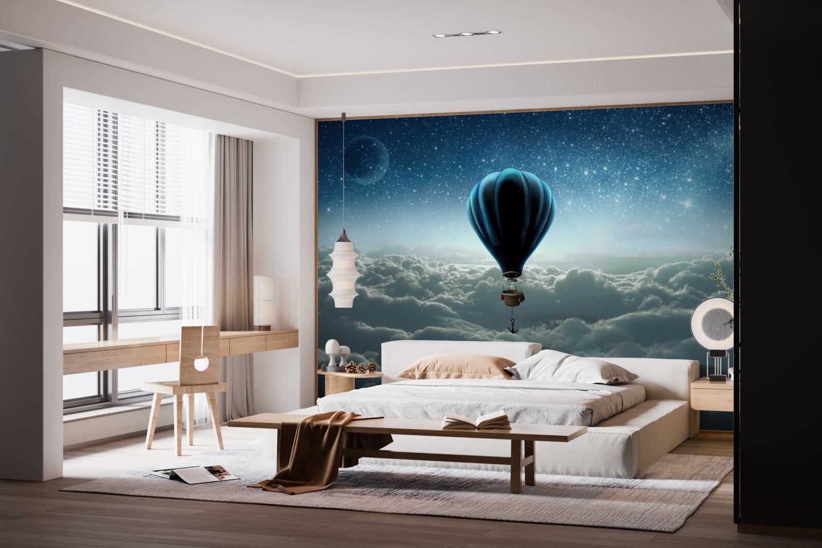 Fototapeta nebeská kupola s hviezdami na balóne